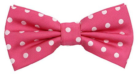 Fabio Farini - Elegante gepunktete Herren Fliege Querbinder für jeden Anlass wie Hochzeit, Konfirmation, Abschlussball Rosa (Weiß)