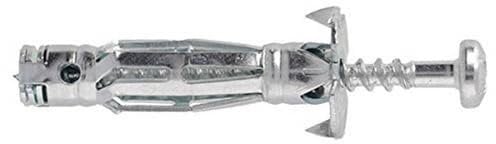 Molly M101050-XJ Molly Multi Chevilles métal avec vis agglo, Gris, Set de 50 Pièces