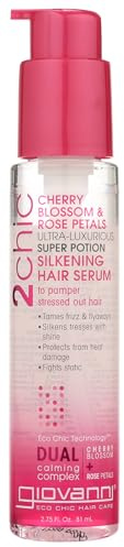 GIOVANNI - 2chic Ultra Luxurious Super Potion Silkening Hair Serum Cherry Blossom & Rose Petals - 2.75 fl. oz. (81 ml)