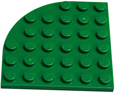 LEGO Piezas y piezas: 50 placas de esquina redondas verdes de 6 x 6 pulgadas