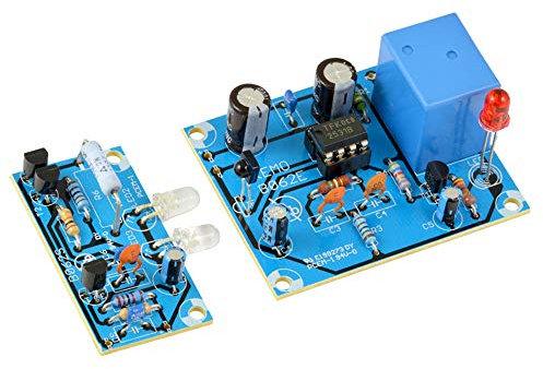 Kemo B062 Infrarot-Lichtschranke - max. ca. 18 Meter. Besteht aus Sender und Empfänger, arbeitet mit unsichtbaren Infrarot-Lichtstrahl. Bausatz zum selber löten