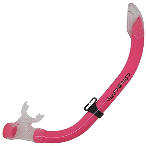 Scuba Choice Comocean Youth Kids Snorkeling Snorkel with Purge Valve and Splash Guard, Pink – Leak-Free, Easy Clearing, Comfortable for Kids, Ideal for Snorkeling and Swimming