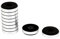 sourcing map Round Pad Amplifier Feet Stand Speaker Stands, Subwoofer Shockproof Mats 40MM Dia 10PCS