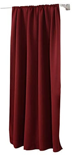 WOLTU Thermovorhang, Verdunklungsvorhang Blickdicht, Gardine mit Kräuselband für Schiene, Vorhang 250g/m² Schwere Wärmeisolierende, für Wohnzimmer Schlafzimmer, 140 x 225 cm, Bordeaux