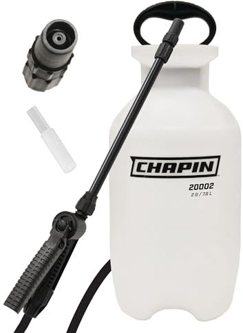 Chapin 20002 Pulvérisateur à Pression fabriqué aux États-Unis pour pelouse et Jardin, pour pulvérisation de Plantes, arrosage du Jardin, pelouses, Mauvaises Herbes et parasites, Blanc translucide