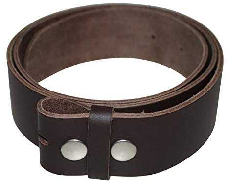 Freak Scene® 4cm breiter Ledergürtel für Gürtelschnallen, Farbe-Länge: braun-100