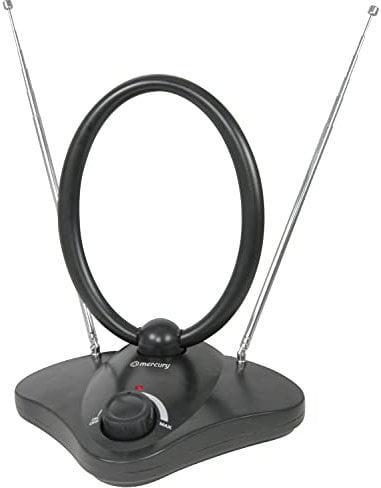 Mercury | High Definition Amplified Indoor Television Aerial Compatible with Digital, Terrestrial TV and DAB/FM radio signals
