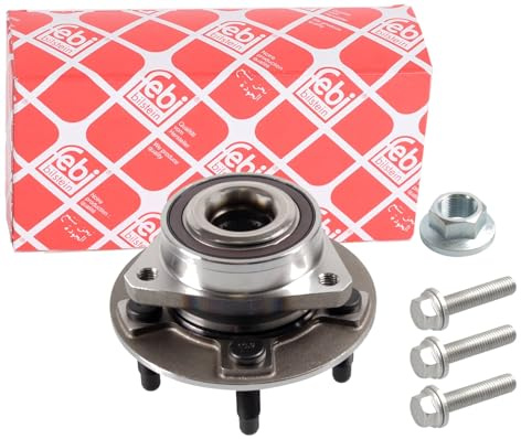 febi bilstein 39916 Wheel Bearing Kit with wheel hub, axle nut and fastening screws, pack of one