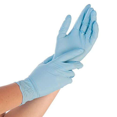 Nitril-Handschuh CONTROL, gepudert, 24 cm, blau, 10 x 100 Stück, Farbe:blau;Größe:L