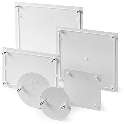 FAMATEL - Deckel für Einbaudose | Mit Metallklammern | 250x250 mm | Grau
