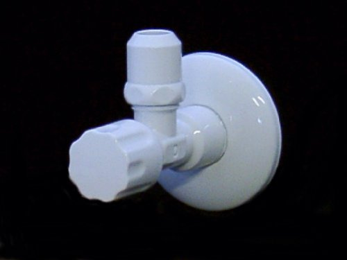 Eckventil Ventil 1/2 Zoll Wand, 3/8 Zoll Anschluss, weiss
