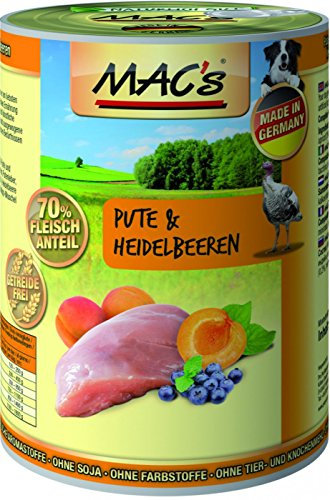 MAC's Dog mit Pute & Heidelbeeren (getreidefrei) 6 x 400 g