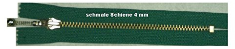 Opti Reißverschluss 12 cm grün Nicht teilbar Metall Kugelgriff