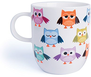 Excelsa Animals Tasse, 400 ml, aus Porzellan, Farbe: Weiß Uhu 1 STK Mehrfarbig