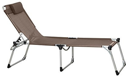 Siena Garden 357893 Liege Sole, 214x70x45cm, Gestell: Aluminium, in silber, Fläche: Textilbezug in taupe, in taupe