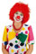 Clowperuecke: Buntes Haar für Clowns, Farbe:Rot