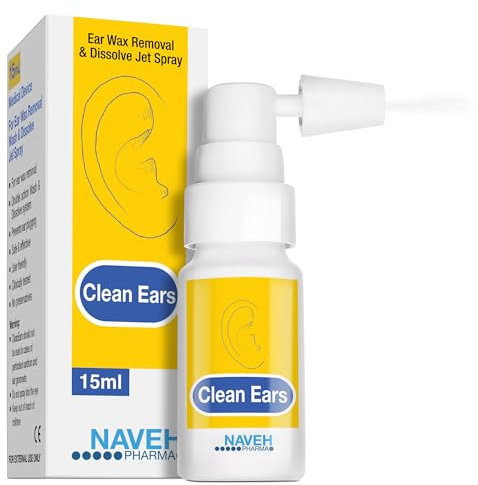 NAVEH PHARMA CleanEars Spray zur Ohrenschmalzentfernung, zum Aufweichen und Entfernen von Ohrenschmalz in Babyohren (15 ml)