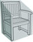 Casa Mina Abdeckhaube Gartenmöbel | Schutzhülle transparent | Schutzhaube Gartensessel durchsichtig 63x63x80/65cm