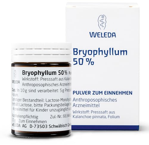 WELEDA Bryophyllum 50% gegen innere Unruhe, Stress & Angstzustände - 50 g | Bei Unruhe, zur Beruhigung bei Schlafstörungen und dadurch bedingter Erschöpfung, für den Abbau von Stress zur Entspannung