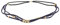 Marineblaues Damen Haarband - Goldene Perlen Suede Hairband, Samtaspekt - Einheitsgrößer Dünnes Stirnband - Hochzeit Vintage Headband - Original Look Boho, Hippie