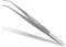 Pince Courbée avec tige de guidage en acier inoxydable, 15 cm