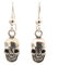 Touch Jewellery 925 Sterling Silver Skull Drop Earrings