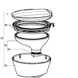 Dometic – Deckel Keramik Komplett REP 50 – 242601637