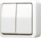 Jung ap600 - Interruptor doble superficie ap600 blanco