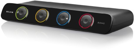 Belkin F1D086Uea SOHO Series 4-Port USB/VGA KVM Switch with Audio and Built-In USB Hub with Cables