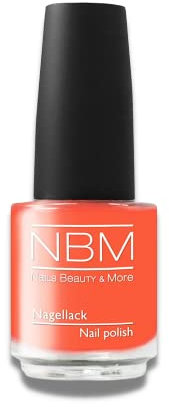 NBM Nagellack 14 ml | Leicht aufzutragen | Kratz- & wischfest | Schnelle Trocknungszeit | Lange Haltbarkeit | Power Orange