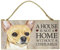 SJT 1 x A House is Not A Home ohne Chihuahua (Tan) – 12,7 x 25,4 cm Türschild