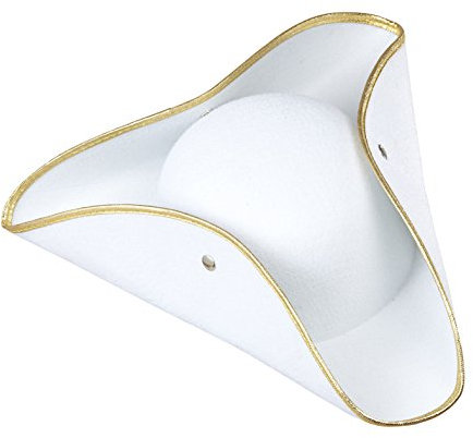 W WIDMANN MILANO Party Fashion, eleganter weißer Filzhut mit Dreispitz-Design, optimaler Komfort, vielseitig für alle Anlässe, praktische Maße, sorgfältige Verarbeitung
