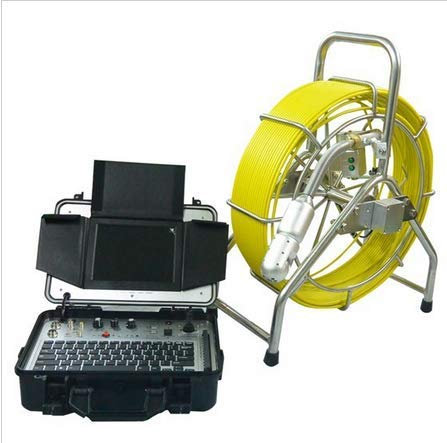 GOWE 360 Degree Rotation pan tilt Underwater Video Sewerage Pipe Detection Camera with 80m Push Rod Cable Sensor Size:1/4;Horizontal Resolution:700TVL; Signal System:PAL