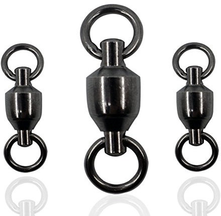 Angeldrehgelenke mit Kugellager, 100 % Kupfer, zum Angeln, 25 Stück, 35-390 Pfund Stärke, mit starken geschweißten Ringen, Size 0# (35LB) 25Pack