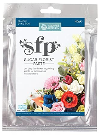 Squires Kitchen Sugar Florist Paste (SFP) Bluebell Navy Blue 100 Gram