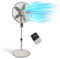 Lasko Cyclone Pedestal Fan, Adjustable Height, Remote Control, Timer, 3 Speeds, for Bedroom, Kitchen, Office and Living Room, 18, White, 1885, Large