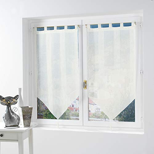 Douceur d'Intérieur Salina Tendaggio Fiocco Con Passanti, Neutro, 2 x 60 x 160 CM