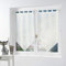 Douceur d'Intérieur 2 Netzvorhänge, Pompon, 60/160, Voile, Salina, Natur, Schleierstoff, naturfarben, 2 X 60 X 160 cm