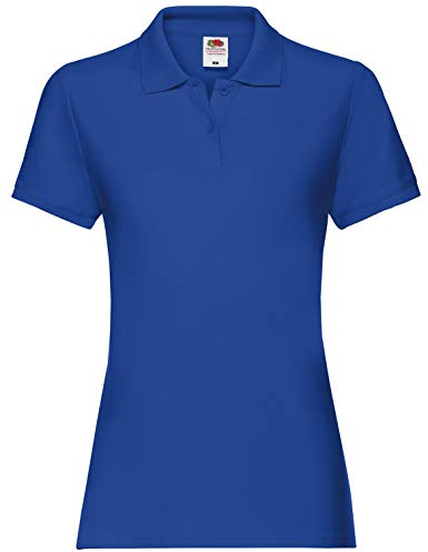 Fruit of the Loom Ladies Lady-Fit Premium Short Sleeve Polo Shirt (2XL) (Royal)
