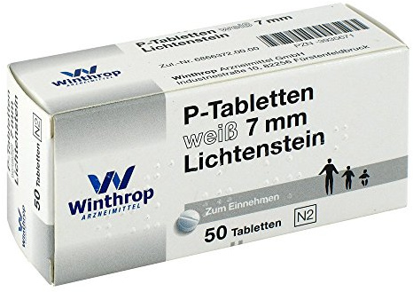 P TABLETTEN weiß 7 mm Teilk. 50 St