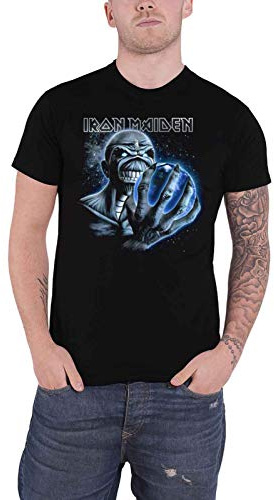 Iron Maiden T Shirt A Different World Band Logo Official Mens Black