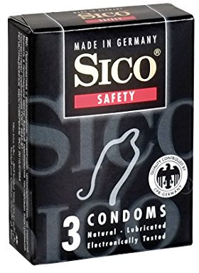 SICO Safety Kondome - für größtmögliche Gefühlsintensität - Naturkautschuklatex - einzeln verpackt in einer Schachtel - 3er - Made in Germany