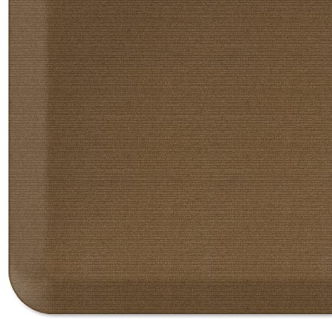 NewLife by GelPro Anti-Fatigue Designer Comfort Kitchen Floor Mat, 20 x48”, Grasscloth Khaki Stain Resistant Surface with 3/4” Thick Ergo-Foam Core for Health and Wellness