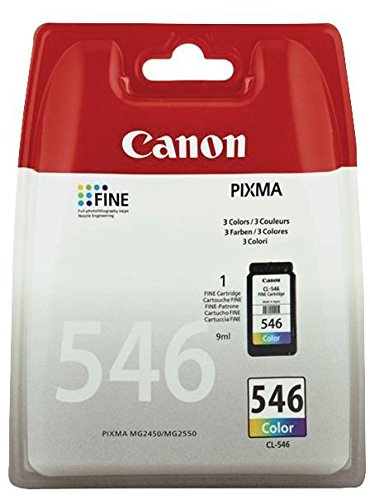 Canon CL-546 Tintenpatrone Farbe Cyan/Magenta/Gelb, Made in Japan, Pro-Serie, UK-Standard, 1 Stück