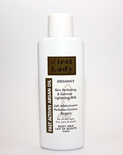 First Lady Argan Oil Brightening Lotion 750ml – Lactic Acid & Glycolic Acid Body Lotion – Exfoliating Moisturiser for Smooth, Even Skin Tone