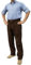 German Wear Trachten Lederhosen lang Herren aus echtem Ziegenleder – Braun mit Zopfstickerei & Gürtelschlaufen – Original weiche Trachtenhosen aus Wildleder für Volksfest & Alltag Braun - 58