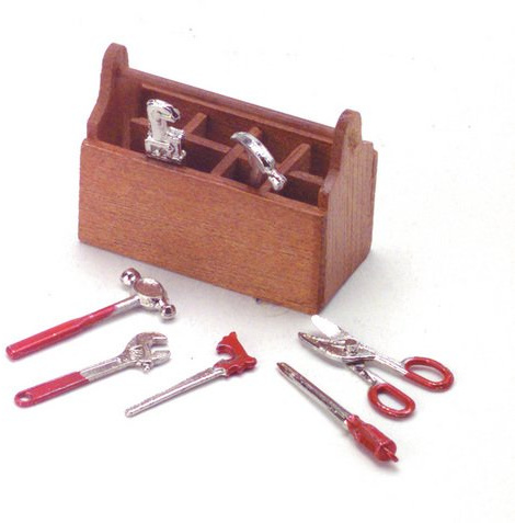 Dolls House Miniature Accessory Tool Box With Tools 323