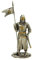 Vogler Zinnritter Zinnritter stehend mit Fahne 10 cm Figur Templer Deko Knight