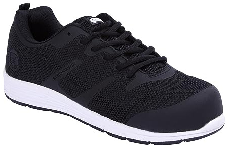 Apache Vault Safety Trainers Men's Black Work Boots Size 6 UK | Aluminium toe cap, lightweight sole, lace fastening lining, cushioned footbed, durable upper, all day comfort