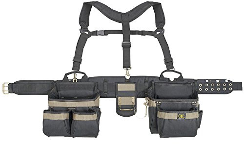 Custom LeatherCraft 6714 31 Pocket, Heavy Duty Framers 5-Piece Comfortlift Combo Tool Belt System by Custom Leathercraft